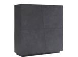 Dmora Credenza Abbabbau 43X120X126H Cm Grigio Ardesia, Apertura Battente 4 Vani Italy