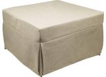 Talamo Italia Pouf Arno 78X78X45H Cm Beige, Sfoderabile Beige Italy