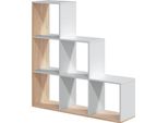 Dmora Libreria Abilu 28X108X110H Cm Bianco, 5 Ripiani Portata Ripiani 4
