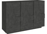 Dmora Credenza Axl 38X121X86H Cm Grigio Ardesia, Apertura Battente 5 Vani Italy