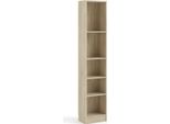 Dmora Libreria Albregio 26.8X40.6X203.2H Cm Marrone, 4 Ripiani Portata Ripiani 11