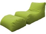 Talamo Italia Pouf Alton 80X120X60H Cm Verde, Verde Forma Sacco Italy