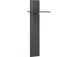 Dmora Mobile Da Ingresso Etesia 27X50X140H Cm Nero Antracite, Appendiabiti Un Ripiano Italy