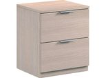 Dmora Comodino Artiglio 33.5X38X45H Cm Marrone Rovere, 2 Cassetti Apertura Scorrevole