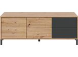 Dmora Credenza Anora 41X130X47H Cm Marrone Rovere Nodi, 2 Cassetti Un Vano