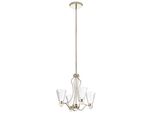 Elstead Kayva Lampadario Led 51Cm Nichel Lucido Sfaccettato Chiaro IP44