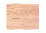 Piano Del Tavolo 60X50X(2-4) Cm In Legno Massiccio Trattato Bordo Albero