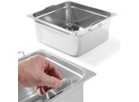 Contenitore Gn Con Maniglie A Scomparsa GN2/3 In Acciaio Inox 354X325Mm H 200Mm - Hendi 803301