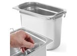 Contenitore Gn Con Maniglie A Scomparsa GN1/4 In Acciaio Inox 265X162Mm H 200Mm - Hendi 803608