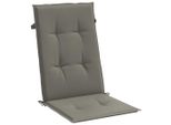 Vidaxl Cuscini Per Schienale Alto 4 Pz. Tessuto Grigio Scuro Melange 120X50X4 Cm