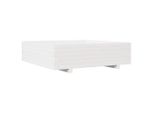 Vidaxl Fioriera Bianca 90X90X26,5 Cm In Legno Di Pino Massiccio