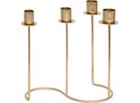 Atmosphera Createur D'interieur - Candeliere In Metallo Color Oro H23Cm