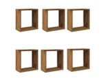 Syfax™ Mensole Parete A Cubo 6 Pz Legno Vecchio 30X15X30 Cm Truciolato