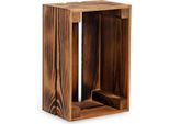 Cassetta Di Legno Pineea Piccola 30X20X15 - Cassetta Per Vino Vintage Flambé, Cassetta Decorativa E Portafrutta In Legno