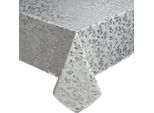 Eurofirany | Tovaglia - 140 X 260 Cm - Tovaglia Grigia - Motivo Floreale Argento