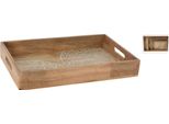 Set Di 3 Vassoi Da Portata Excellent Houseware, Legno Di Mango, 45,5X29,5X7 Cm, Marrone