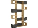 Dmora Libreria Artich 25.3X120X171H Cm Marrone, 10 Ripiani Portata Ripiani 25