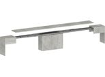 Dmora Panca Yutu 25X290X45H Cm Grigio, Peso Supportato 400 Kg Colore Rivestimento Grigio Italy