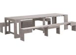 Dmora Panca Quedan 25X290X45H Cm Grigio, Peso Supportato 400 Kg Colore Rivestimento Grigio Italy