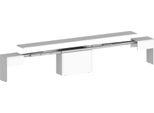 Dmora Panca Yutu 25X290X45H Cm Bianco Lucido, Peso Supportato 400 Kg Colore Rivestimento Bianco Italy