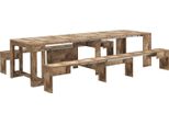 Dmora Panca Quedan 25X290X45H Cm Marrone, Peso Supportato 400 Kg Colore Rivestimento Marrone Italy