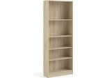 Dmora Libreria Abelarda 26.72X79X203.2H Cm Marrone, 4 Ripiani Portata Ripiani 13
