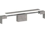 Dmora Panca Yutu 25X290X45H Cm Grigio, Peso Supportato 400 Kg Colore Rivestimento Grigio Italy