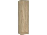 Dmora Guardaroba Grande Airone 47X200H Cm Marrone Quercia, Appendiabiti Un'anta