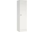 Dmora Guardaroba Grande Airone 47X200H Cm Bianco, Appendiabiti Un'anta