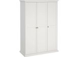 Dmora Guardaroba 3 Ante Dolor 60.5X138.8 Cm Bianco, Appendiabiti 3 Ante