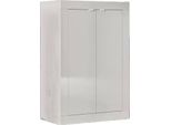 Dmora Armadio Multiuso 2 Ante Bienvenu 35X113H Cm Bianco, 2 Ante 5 Vani Italy