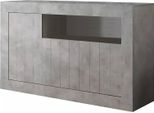 Dmora Credenza Dolphin 42X138X86H Cm Grigio Cemento, Apertura Battente 3 Ante Italy