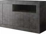 Dmora Credenza Dolphin 42X138X86H Cm Grigio Ardesia, Apertura Battente 3 Ante Italy