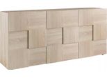 Dmora Credenza Ulysses 43X181X84H Cm Marrone Rovere, Apertura Battente 3 Ante Italy