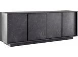 Dmora Credenza Nika 43X180X79H Cm Grigio Ardesia, Apertura Battente 4 Ante Italy