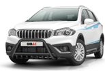 Protezione Paraurti Anteriore In Acciaio Inox Per Suzuki SX4 S-Cross 2016-2022 Con Abe Nero
