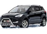 Protezione Paraurti Anteriore In Acciaio Inox Per Ford Kuga 2012-2017 Con Protezione Abe Silver