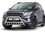 Protezione Paraurti Anteriore In Acciaio Inox Per Ford Kuga 2017-2025 Con Protezione Abe Silver