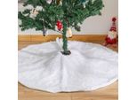 Jayseuw Coperta Per Albero Di Natale Coperta Per Albero Di Natale Ø 90Cm Coperta Bianca Per Albero Di Natale, Tessuto Morbido