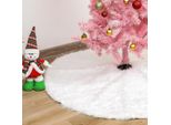 Jayseuw Coperta Per Albero Di Natale Coperta Per Albero Di Natale Ø 122 Cm Bianca Coperta Per Albero Di Natale, Tessuto Soffice