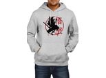 Felpa Con Cappuccio Da Uomo Dragon Anime Manga Ball Z Kanji Goku, Man L , Gris