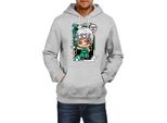 Felpa Con Cappuccio Da Uomo Demon Anime Slayer Kimetsu No Yaiba Chibi Tengen Uzui, Man 2XL , Gris