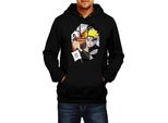 Felpa Con Cappuccio Da Uomo Naruto Naruto & Kurama, Man S , Noir