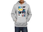 Felpa Con Cappuccio Da Uomo Naruto Team 7 05, Man Xl , Gris