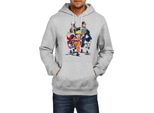 Felpa Con Cappuccio Da Uomo Naruto Team 7 04, Man S , Gris