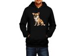 Felpa Con Cappuccio Da Uomo Dogs Breeds Chihuahua Dog Breed 006, Man Xl , Noir