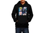 Felpa Con Cappuccio Da Uomo Naruto Team 7 03, Man S , Noir