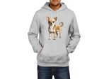 Felpa Con Cappuccio Da Uomo Dogs Breeds Chihuahua Dog Breed 005, Man S , Gris