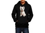 Felpa Con Cappuccio Da Uomo Dogs Breeds West Highland White Terrier Dog Breed 006, Man 2XL , Noir