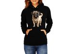 Felpa Con Cappuccio Da Donna Dogs Breeds Pug Dog Breed 007, Lady S / Noir